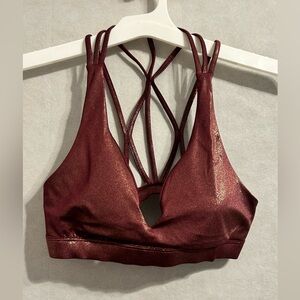 Victoria secret Women’s Strappy Metallic Burgundy Bralette ultimate lightly SZS